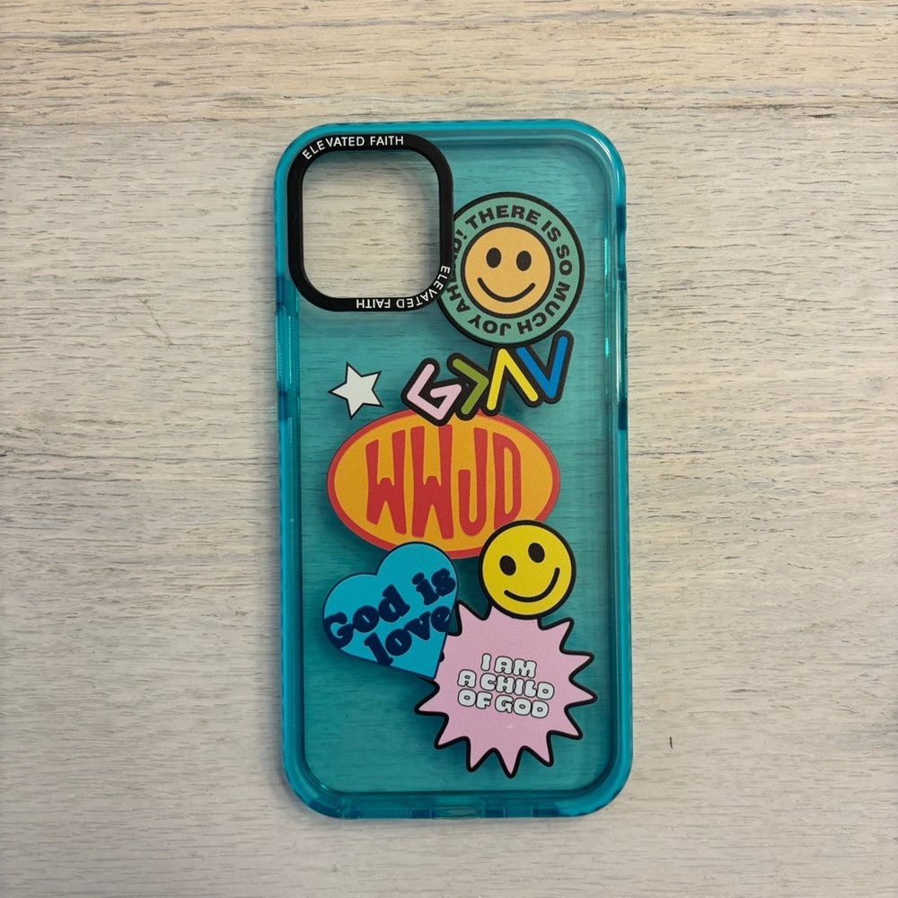 Blue Elevated Faith Sticker Collage Phone Case